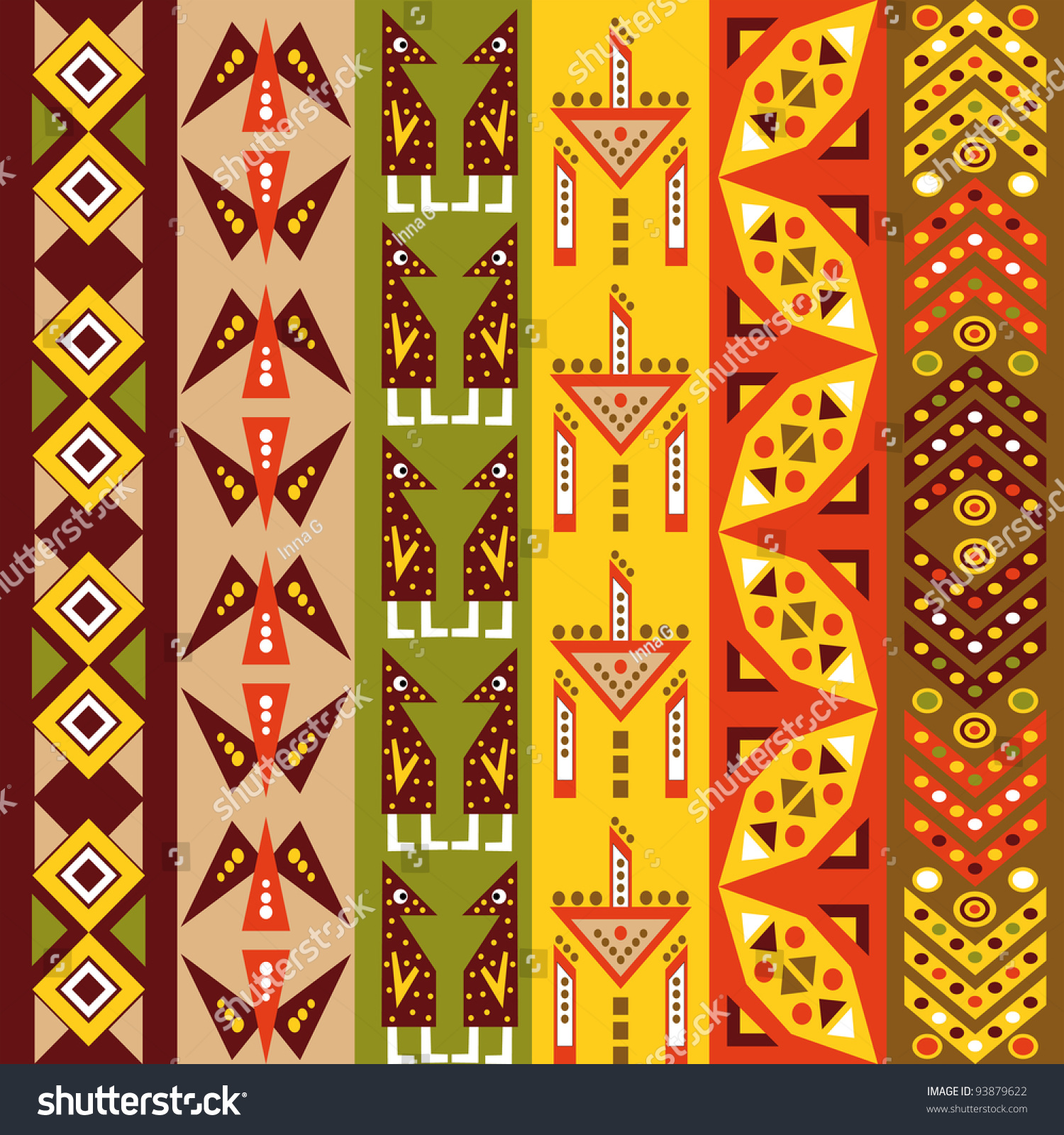 African Pattern Stock Vector Illustration 93879622 : Shutterstock