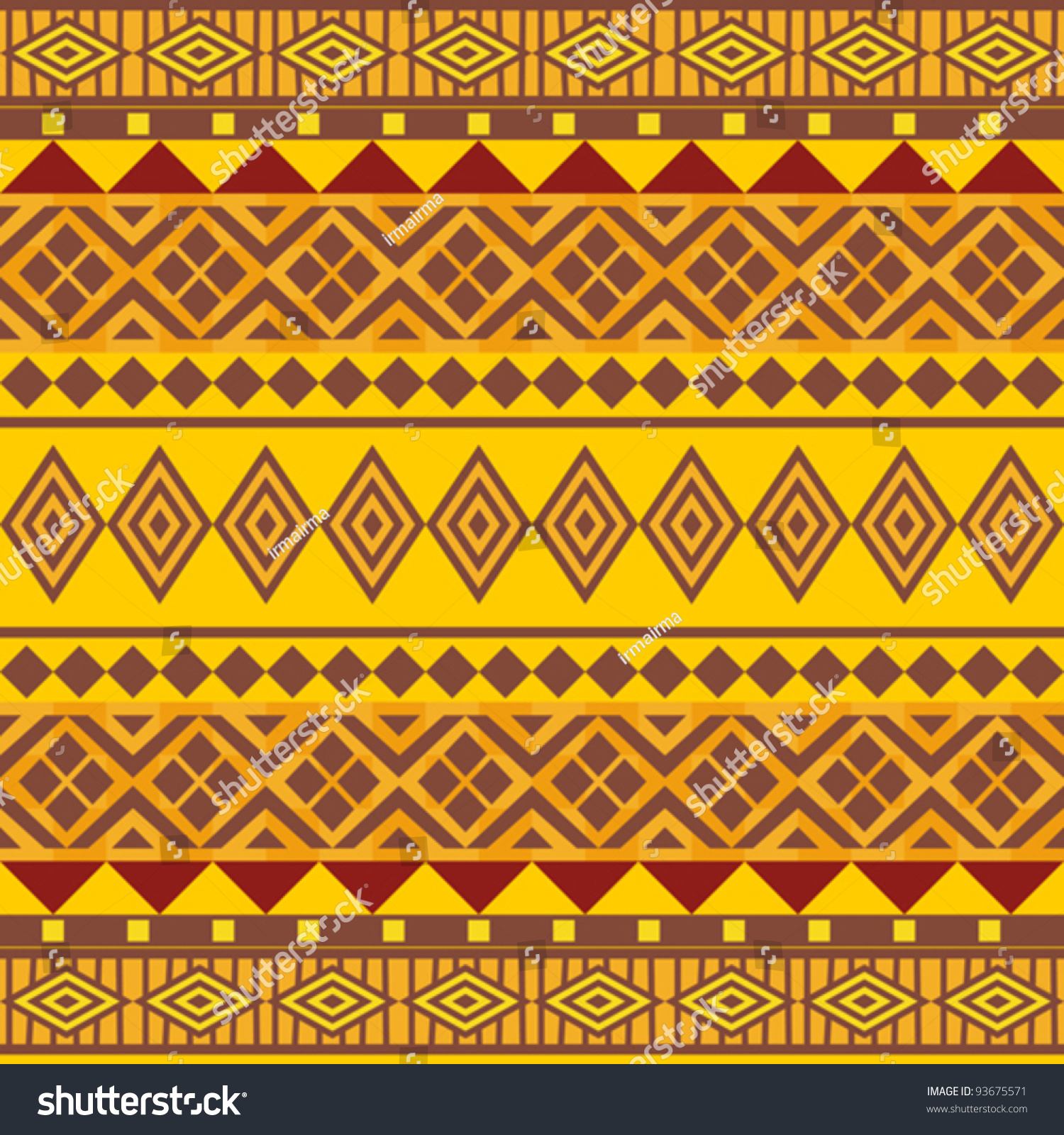 African Style Geometrical Ornamental Seamless Background Texture Stock ...