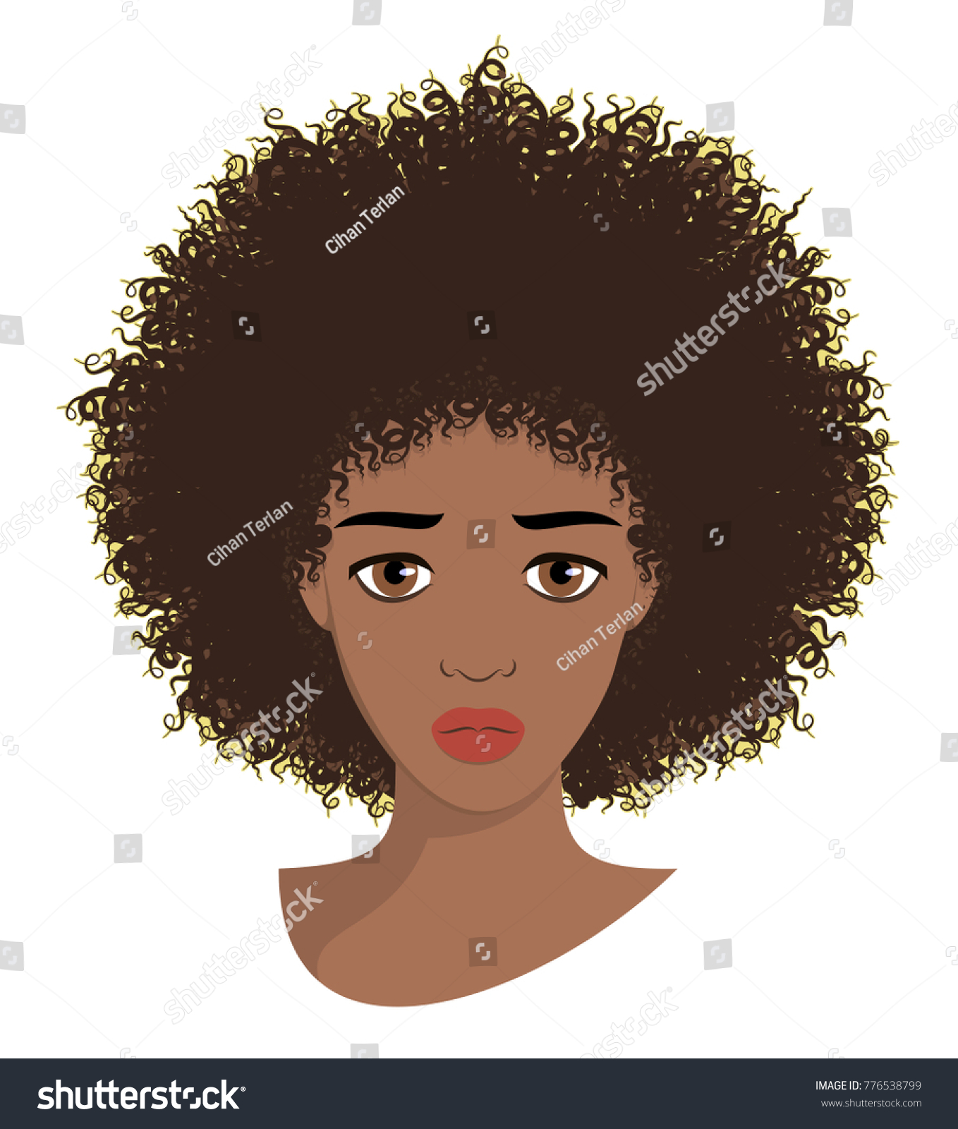 Afro Girl Vector Illustration Afro Girl Stock Vector (Royalty Free ...