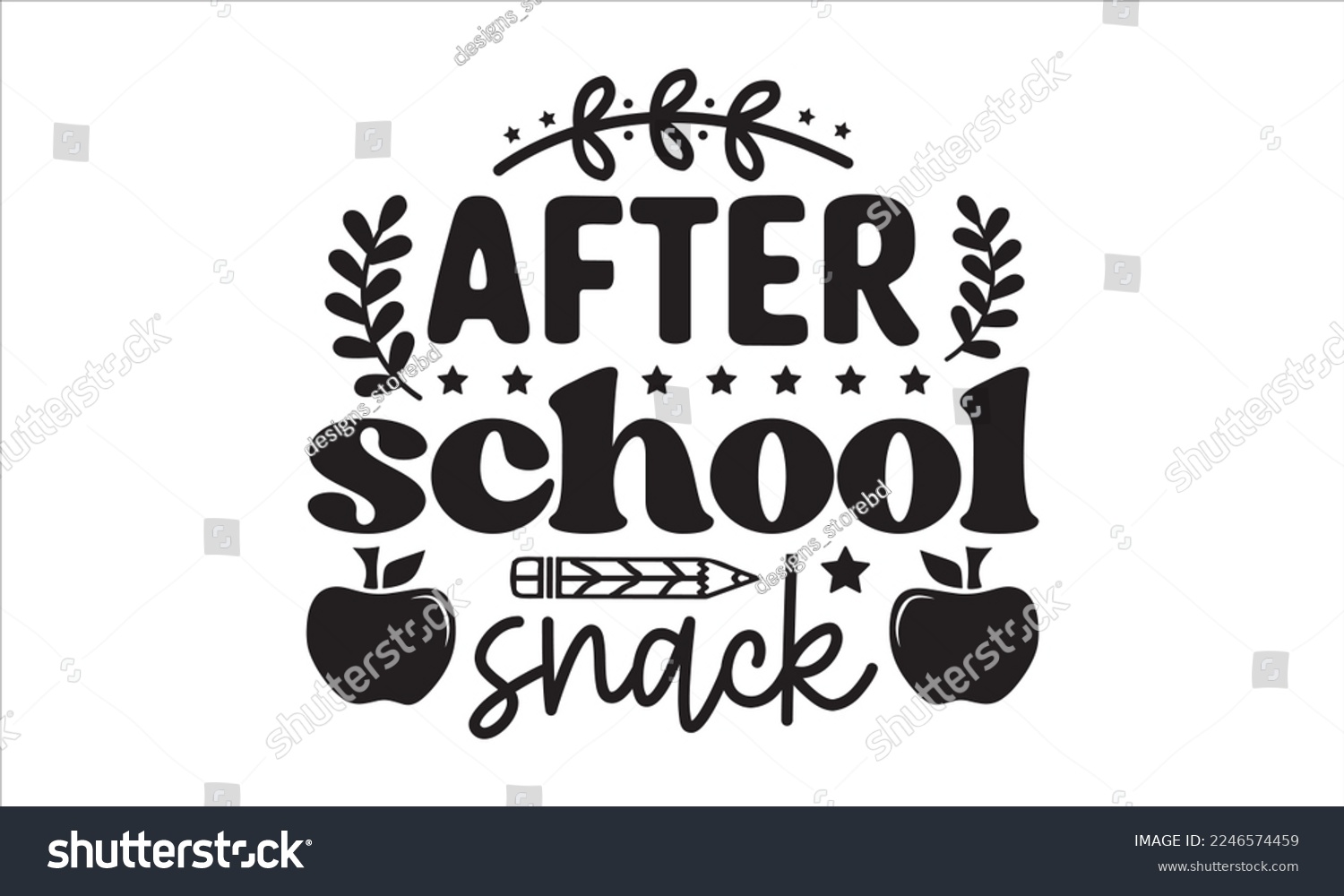 SVG of After school snack Svg, Teacher SVG, Teacher SVG t-shirt design, Hand drawn lettering phrases, templet, Calligraphy graphic design, SVG Files for Cutting Cricut and Silhouette svg