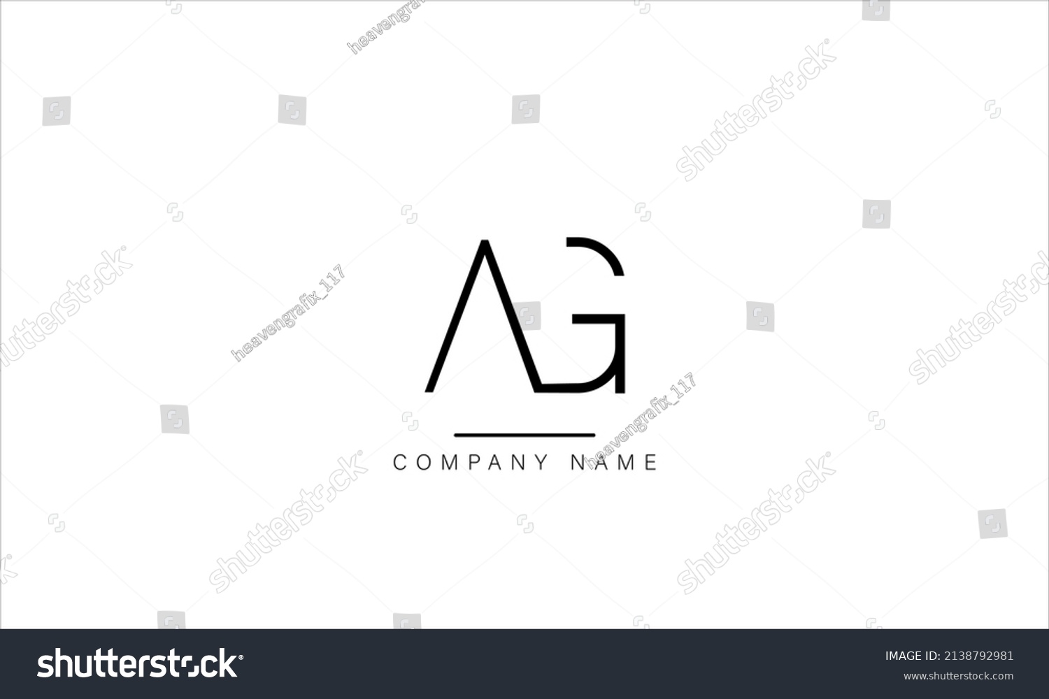 Ag Ga Alphabet Letters Logo Monogram Stock Vector (Royalty Free ...