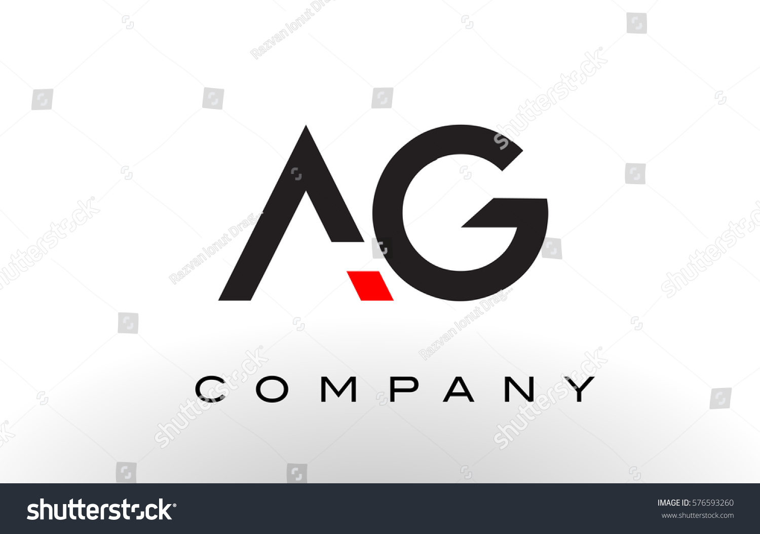 Ag Logo Letter Design Vector Red Stock Vector (Royalty Free) 576593260 ...