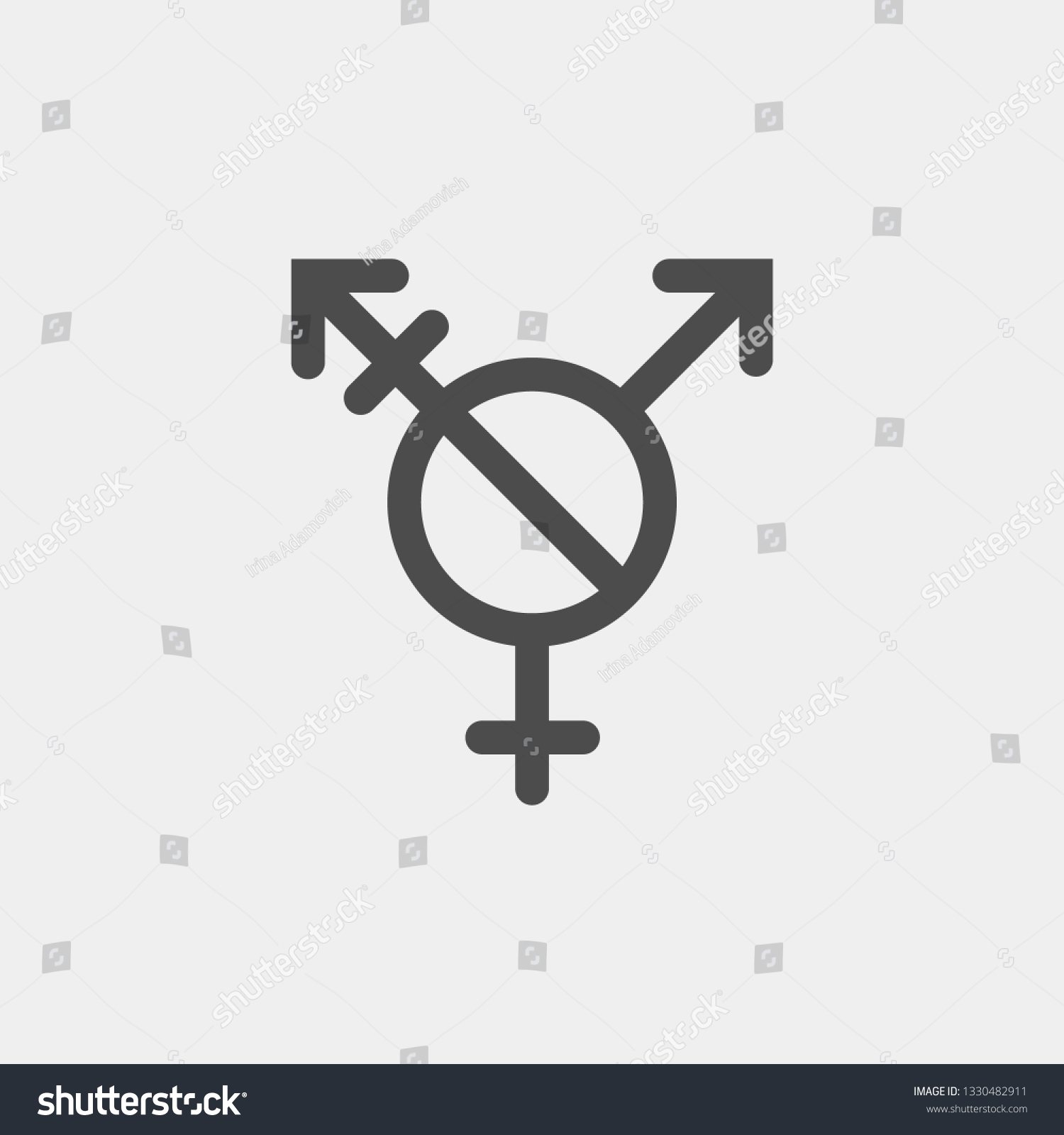 Agender Vector Sign Alternative Version Transgender Stock Vector Royalty Free