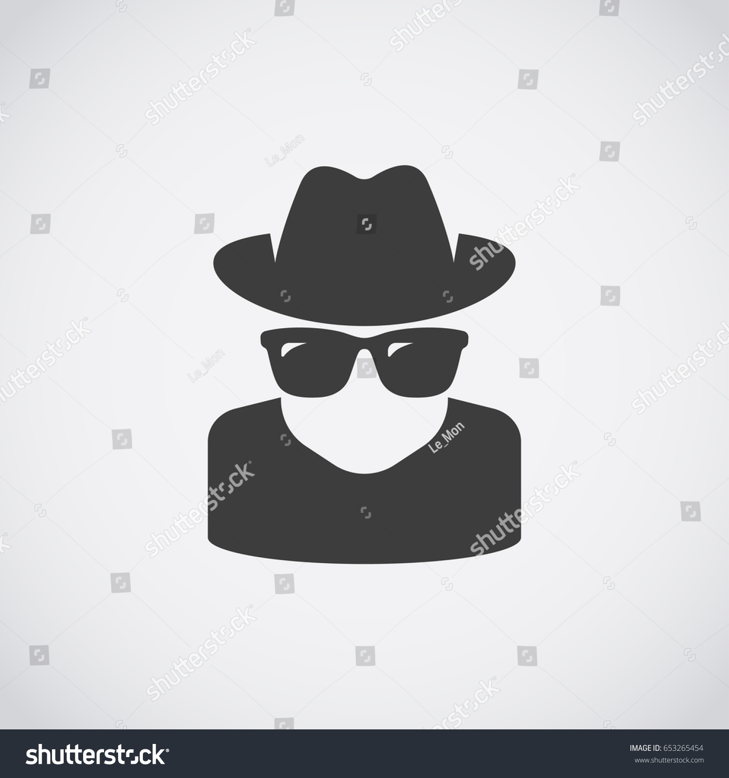 SVG of Agent icon. Spy sunglasses. Anonymous svg