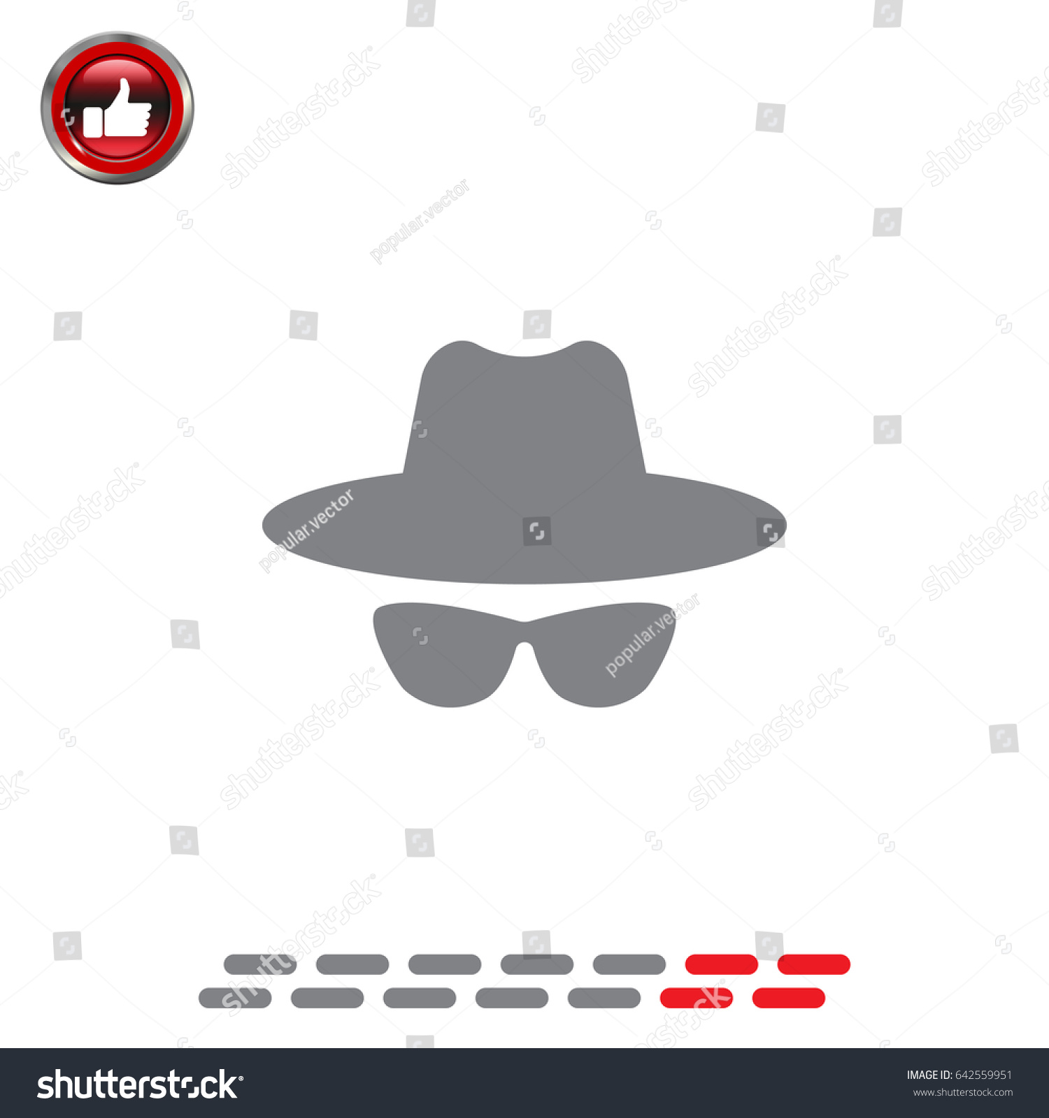 SVG of Agent icon. Spy sunglasses. Hat and glasses svg