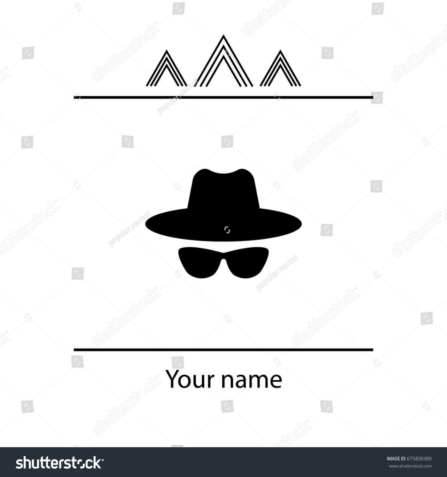 SVG of Agent icon. Spy sunglasses. Hat and glasses svg