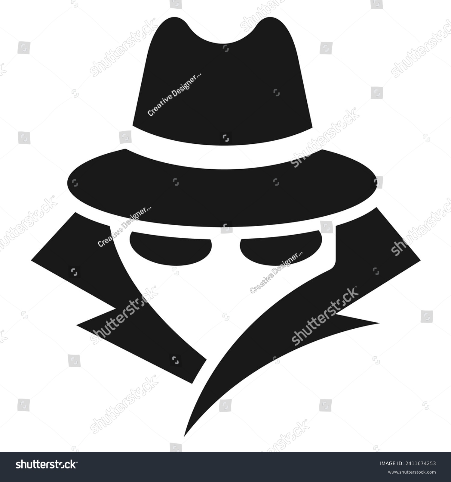 SVG of Agent or spy icon. Incognito logo svg