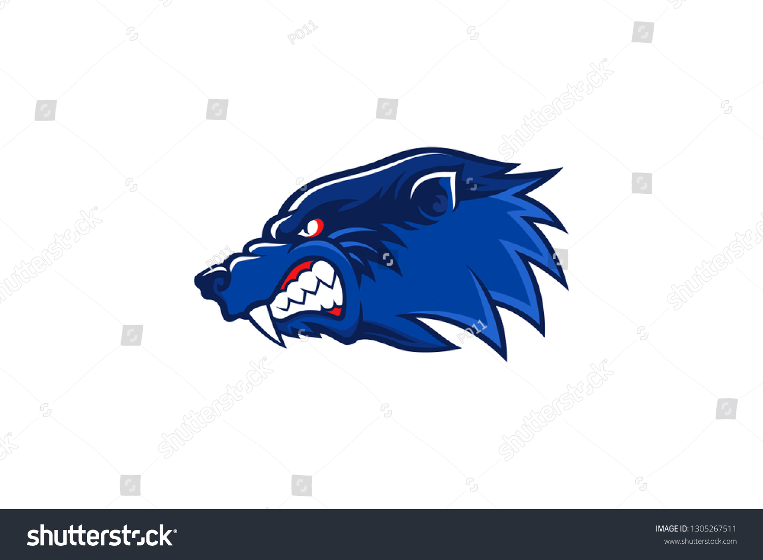 SVG of Aggressive Bearcat (Binturong) Head Sport Logo Design svg