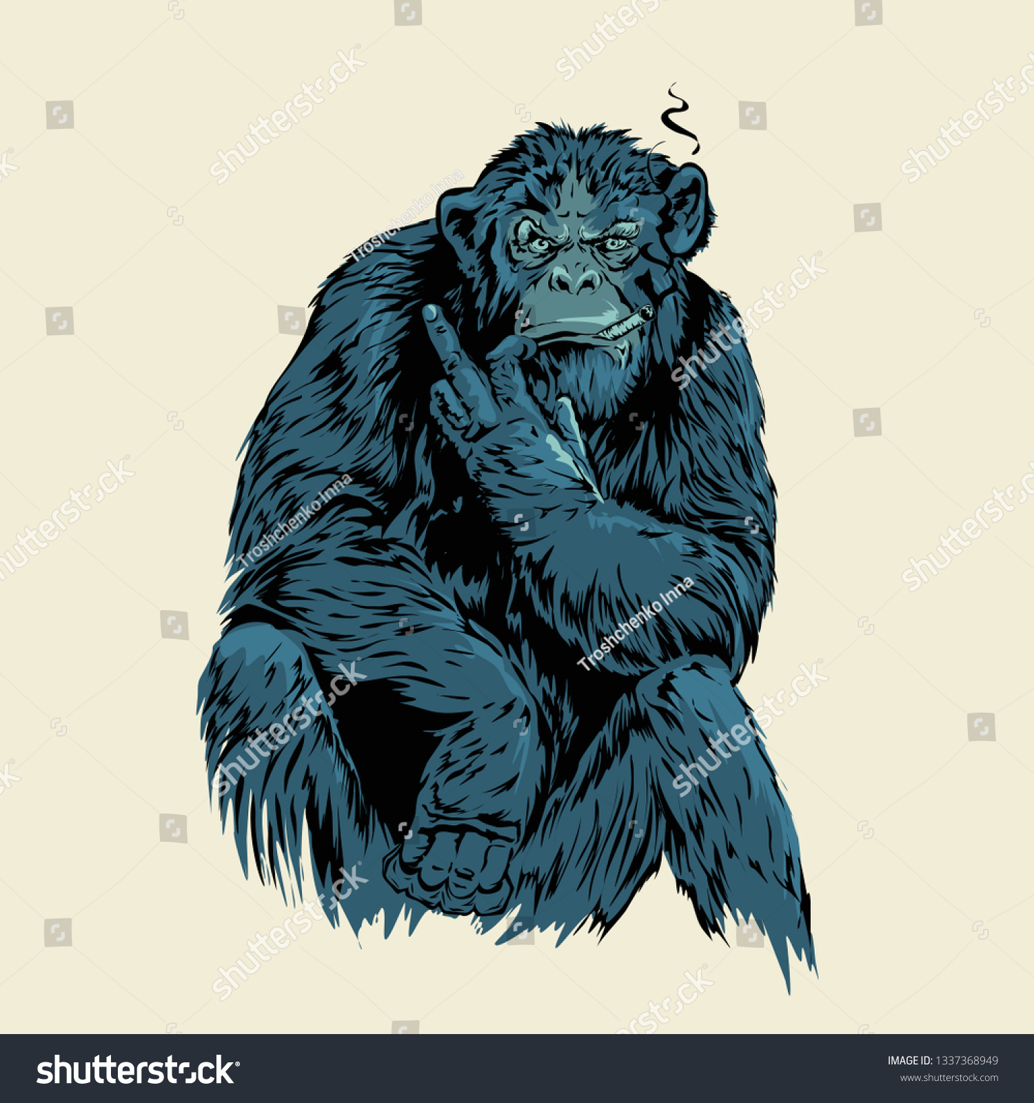 Middle finger monkeys Images, Stock Photos & Vectors | Shutterstock