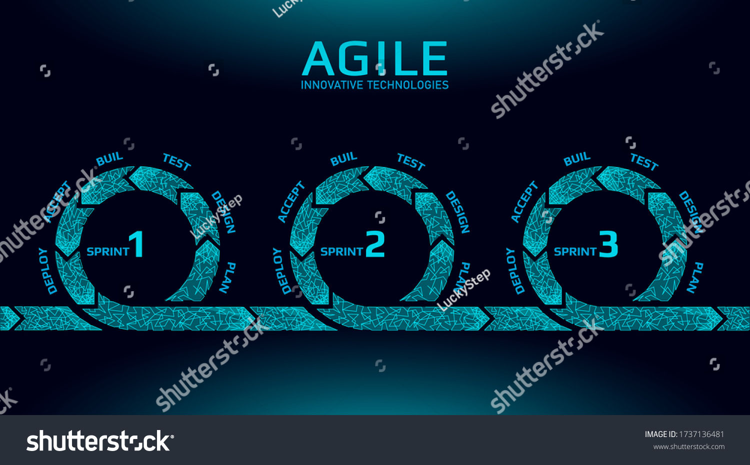 Agile Development Project Lifecycle Test System Stock Vector (Royalty ...