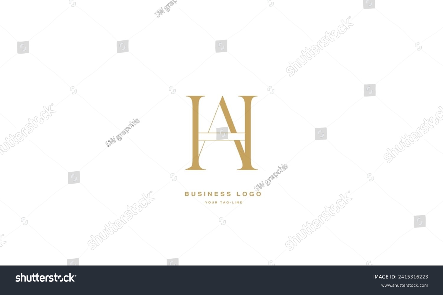 SVG of AH, HA, A, H, Abstract Letters Logo Monogram svg