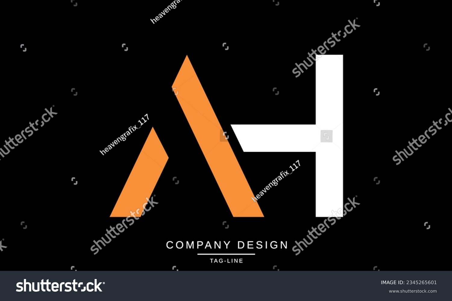 SVG of AH, HA, Abstract Letters Logo Monogram svg