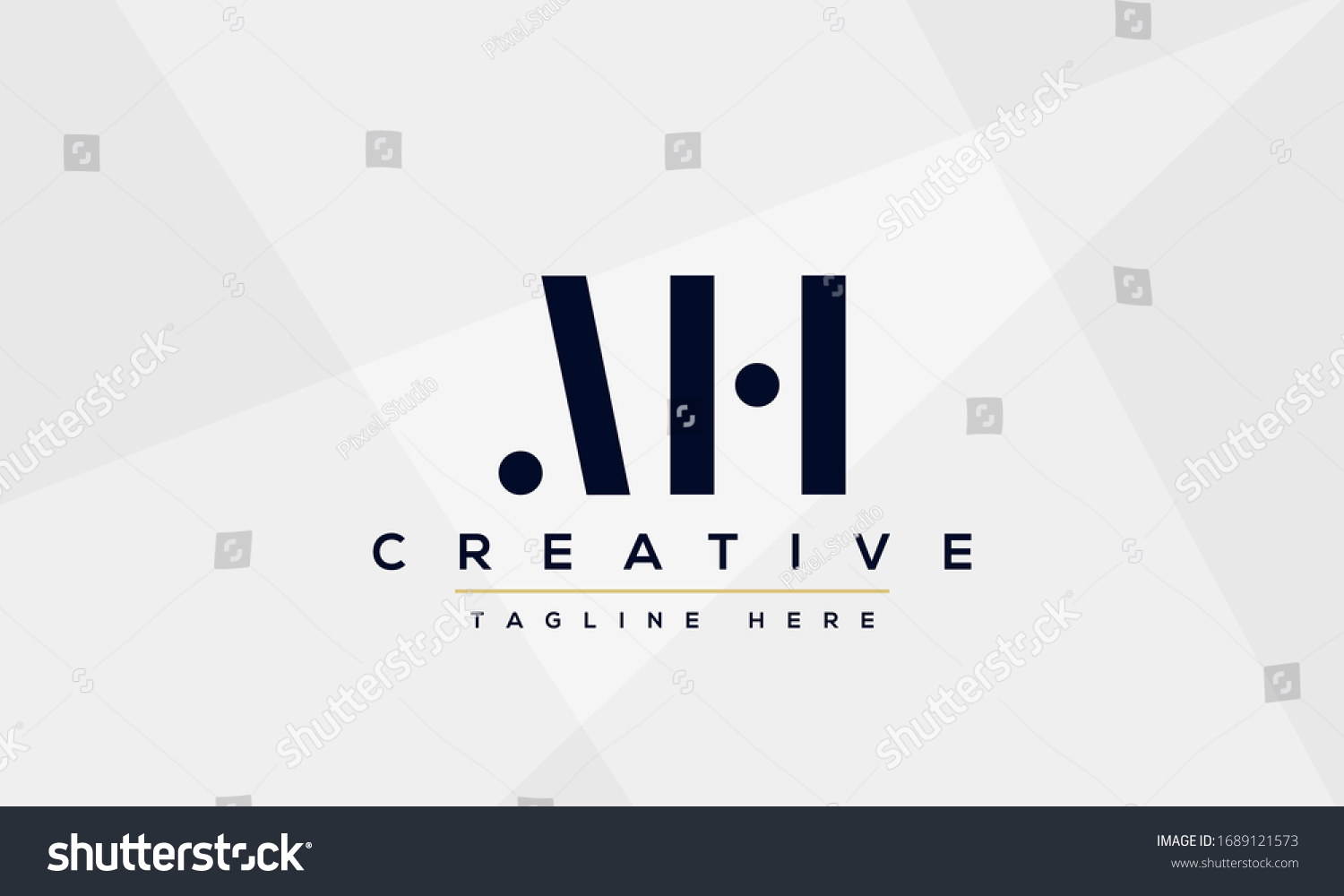 SVG of AH Letter Logo Design. Creative Modern A H Letters icon vector Illustration. svg