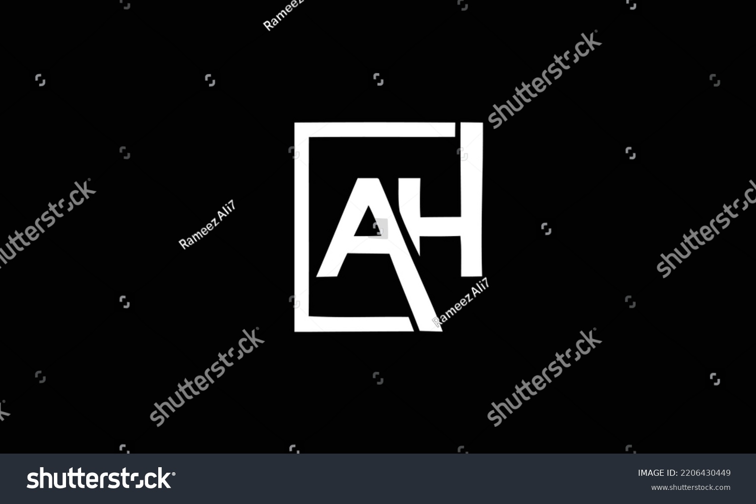SVG of ah letter vector logo. ha letter vector logo svg