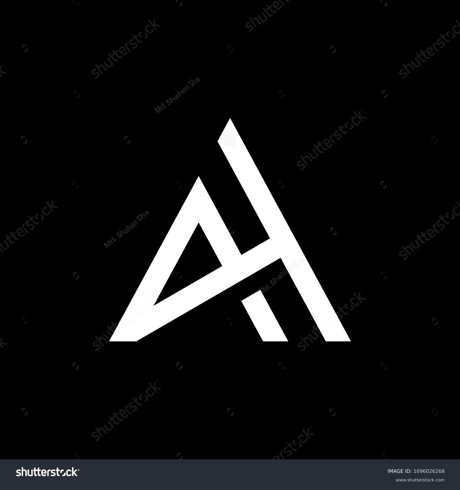 SVG of AH logo design. AH Letter Logo Desig. Initial letter AH logotype company logo design. A H vector logo for business and company.  svg