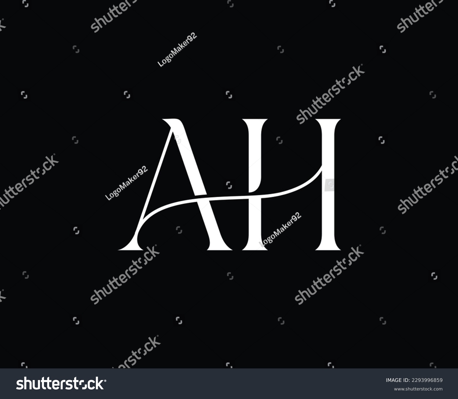 SVG of AH logo design template illustration svg
