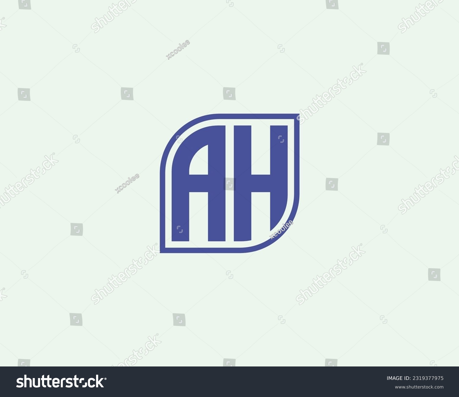SVG of AH logo design vector template svg