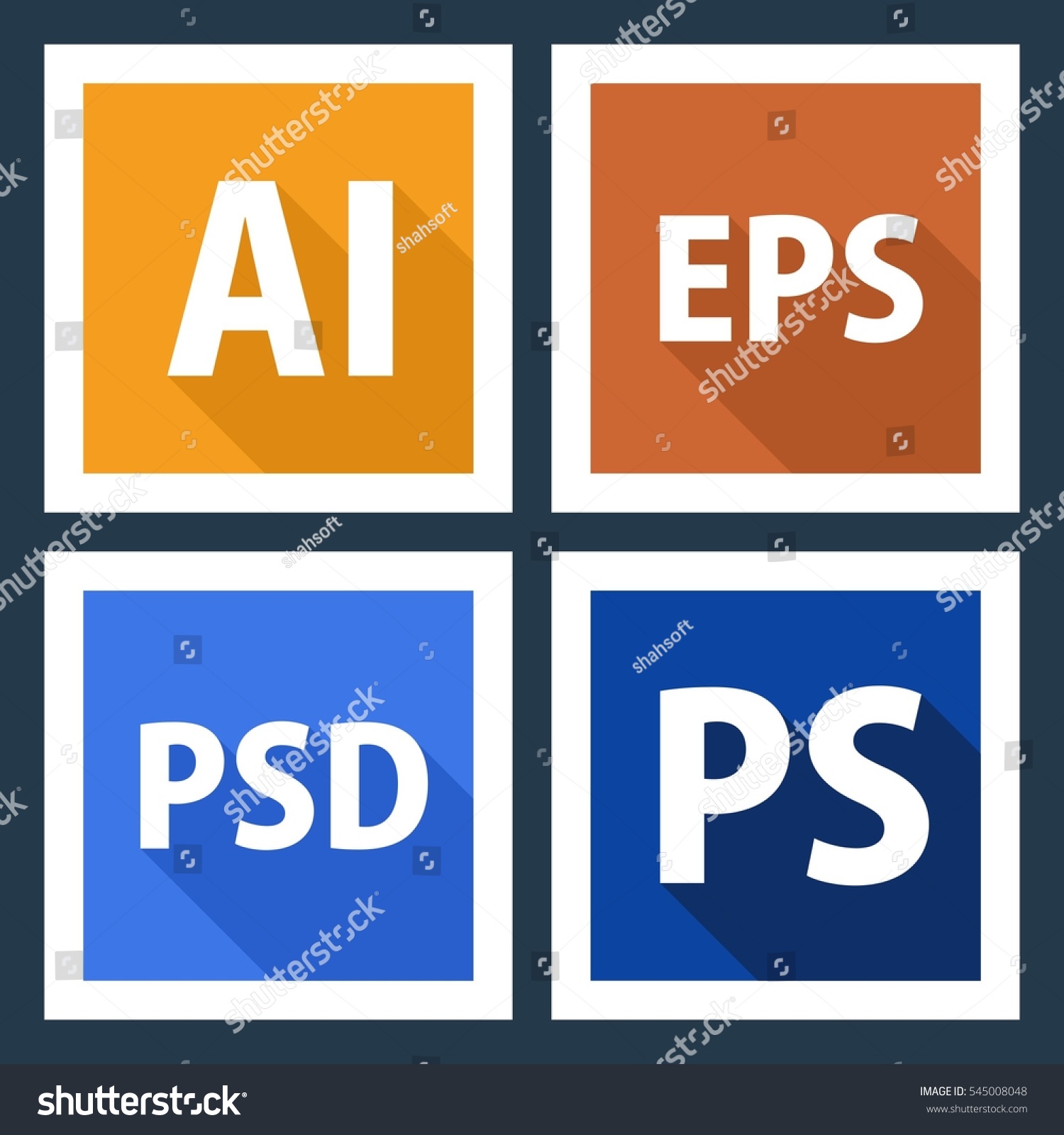 Ai Eps Psd Ps File Format Stock Vector Royalty Free 545008048