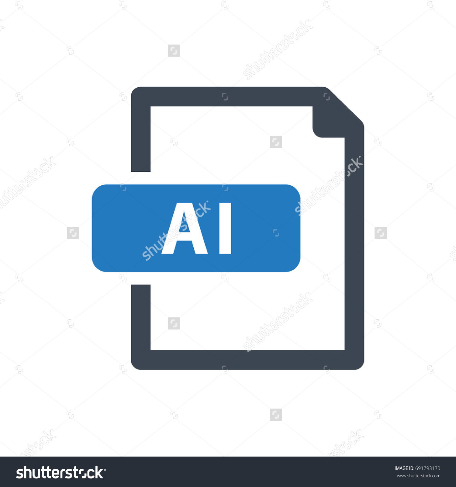 Ai File Icon Stock Vector Royalty Free