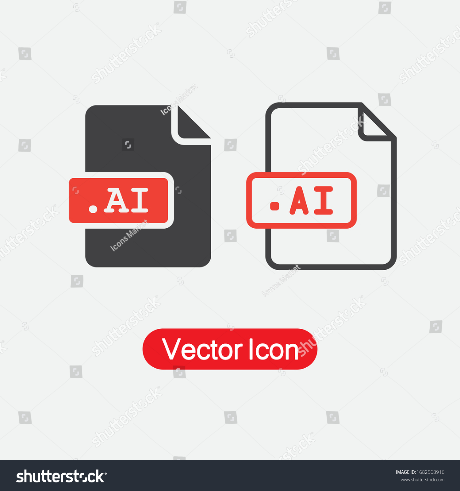 Ai File Icon Vector Illustration Eps10 Stock Vector Royalty Free