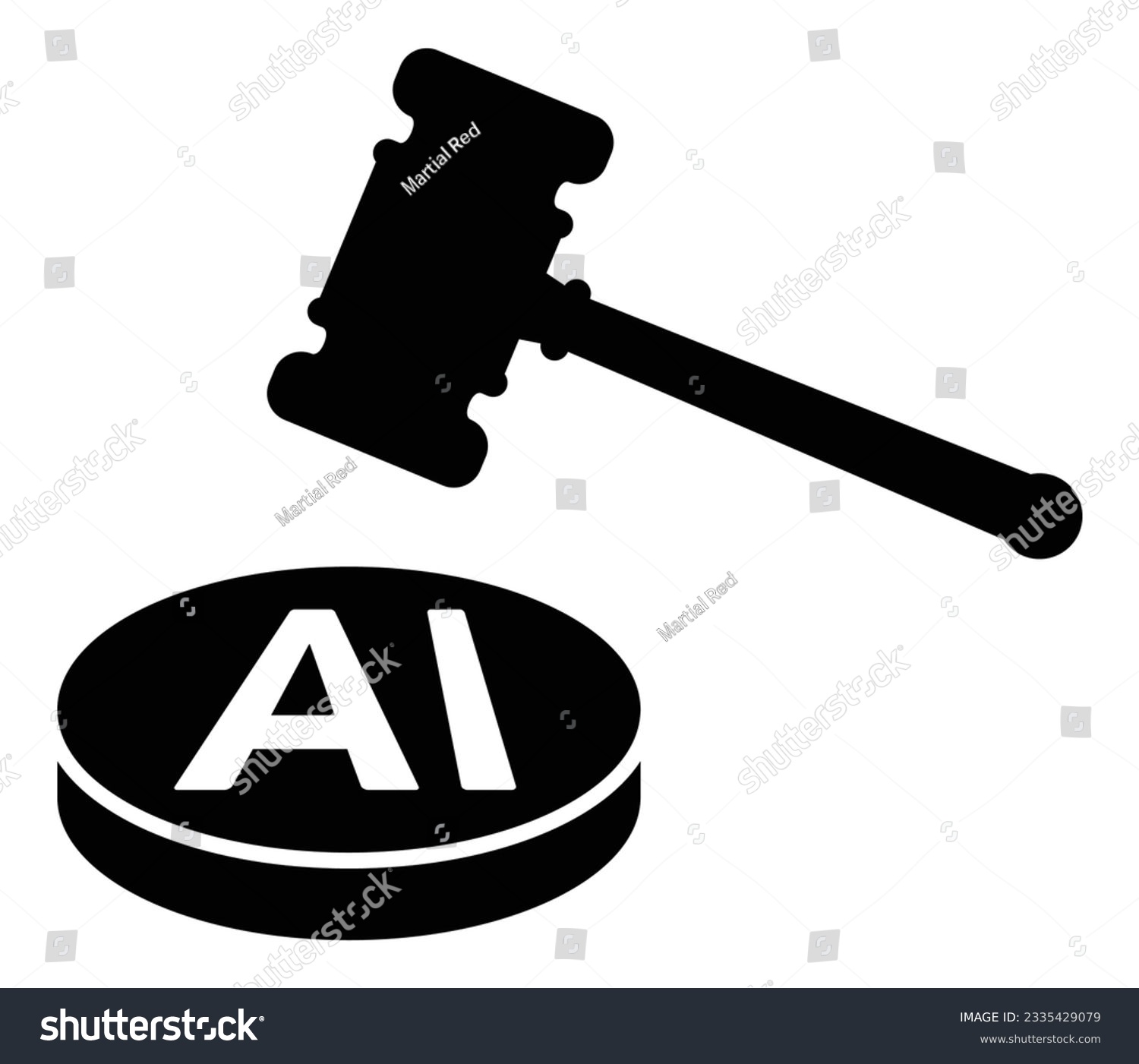 SVG of AI regulation or AI bill of rights flat vector icon for apps and websites svg