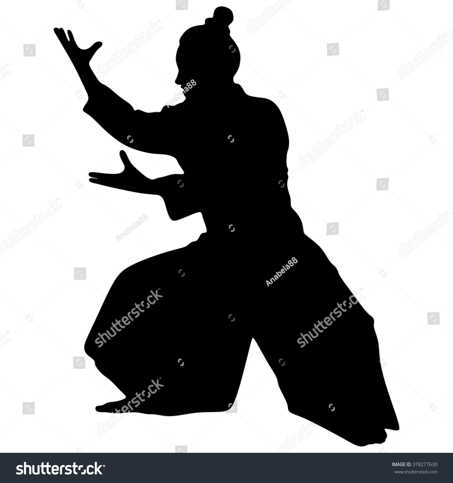 Aikido Fighter Stock Vector Illustration 378277630 : Shutterstock