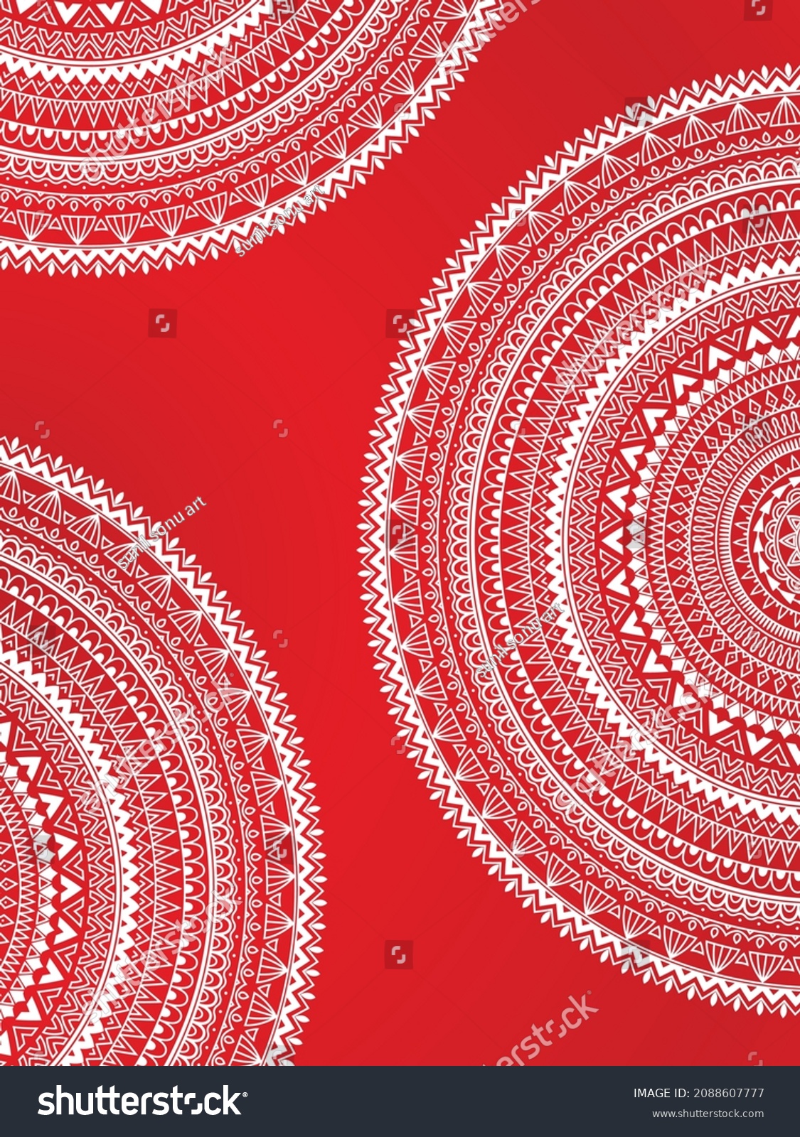 SVG of Aipan Design pattern for india festival vector red and white color
 svg