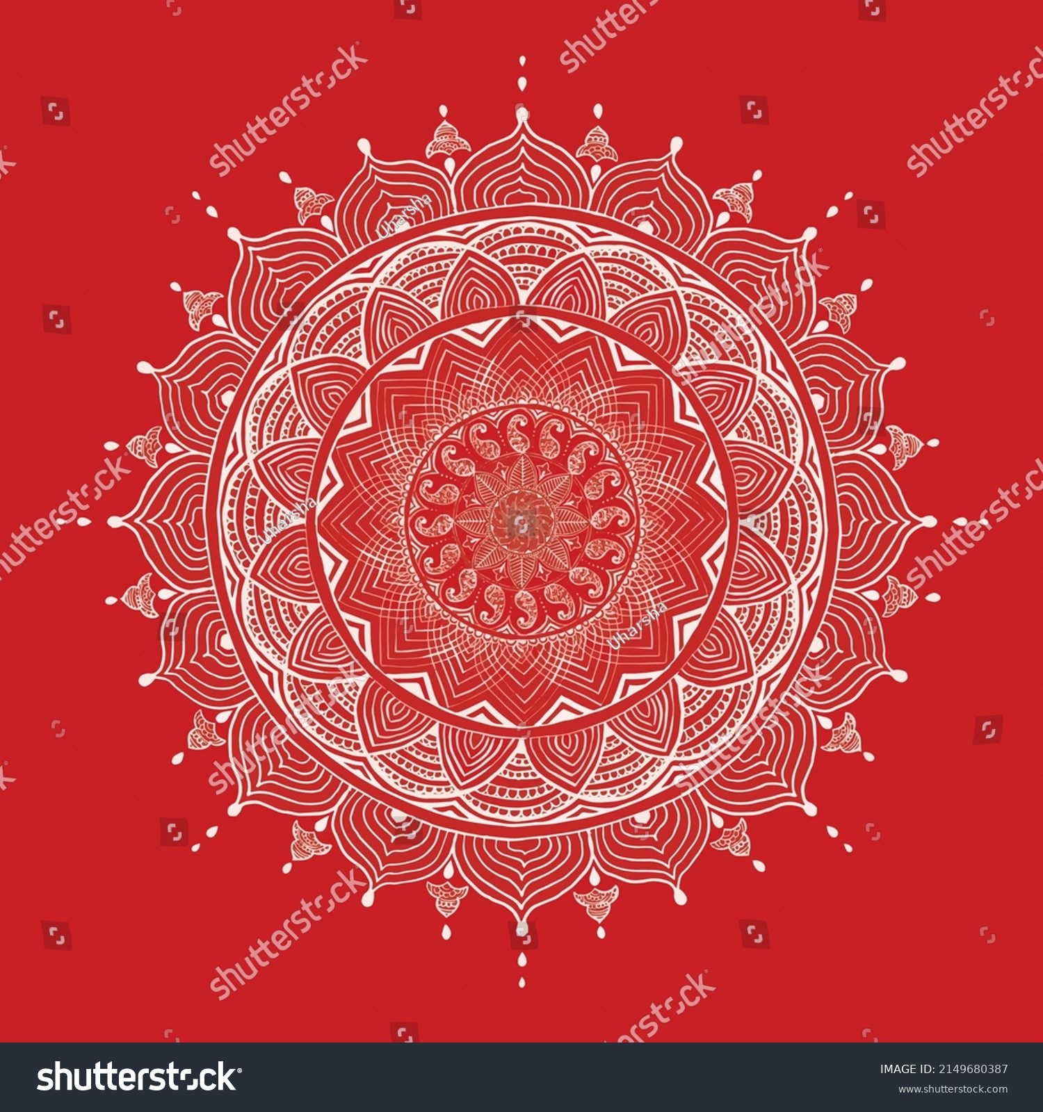 SVG of Aipan Design pattern for India festival vector red and white color svg