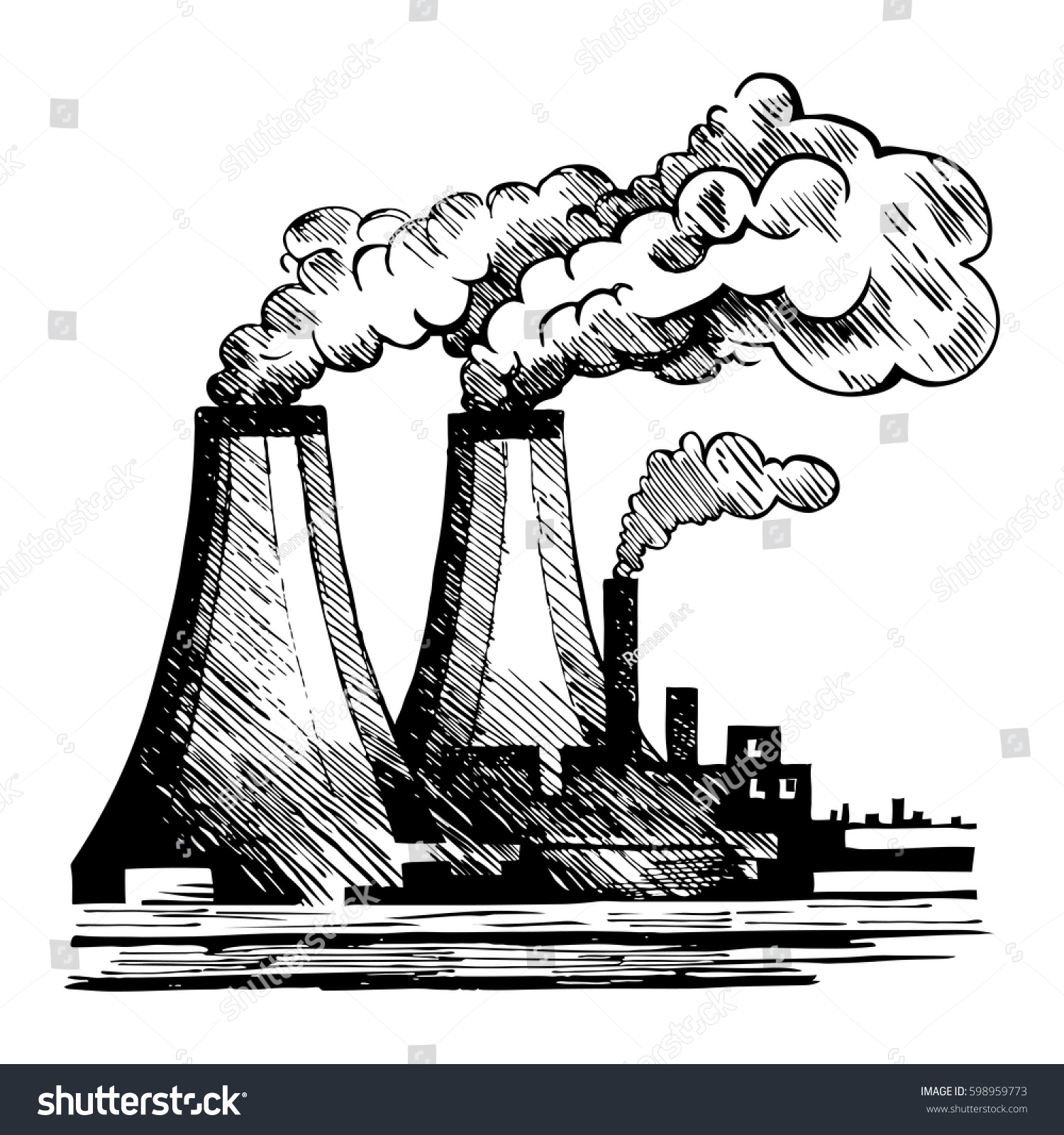 Air Ecology Problem Air Pollution Harmful Stock Vector Royalty Free