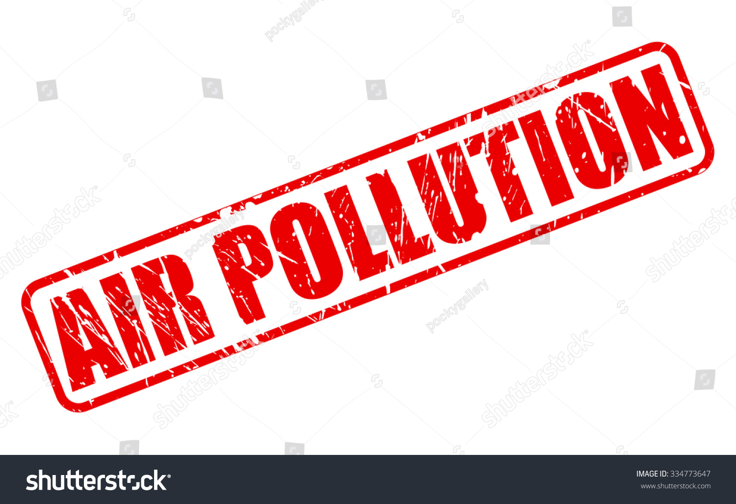 Air Pollution Red Stamp Text On 334773647