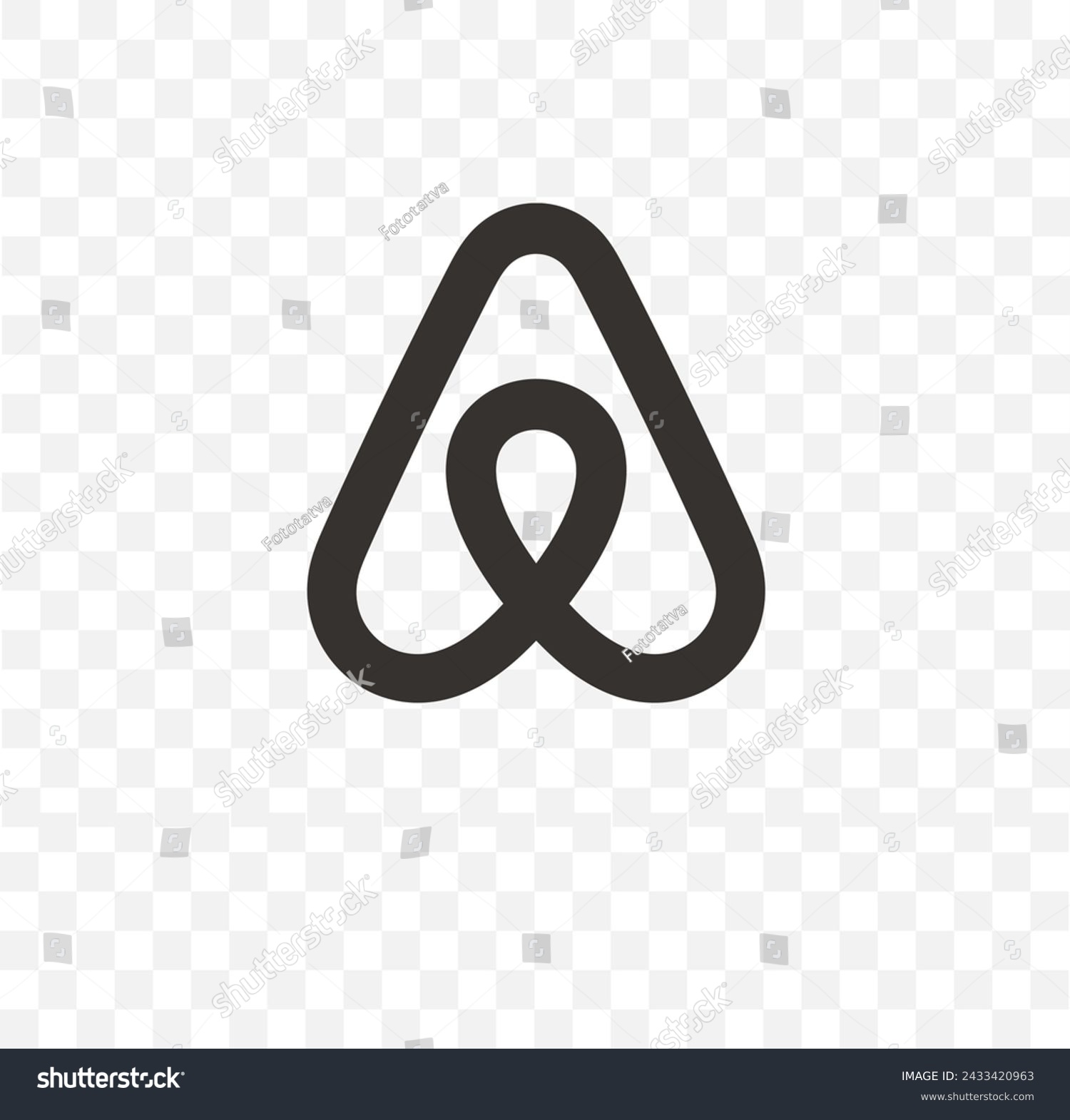 SVG of Airbnb black icon, isolated icons, icons for apps and websites, Vector illustrations, icons for business, education, social media, technology, communications, flat icons, services svg