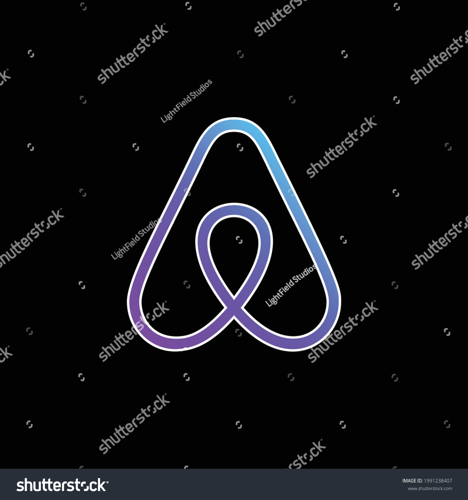 SVG of Airbnb blue gradient vector icon svg