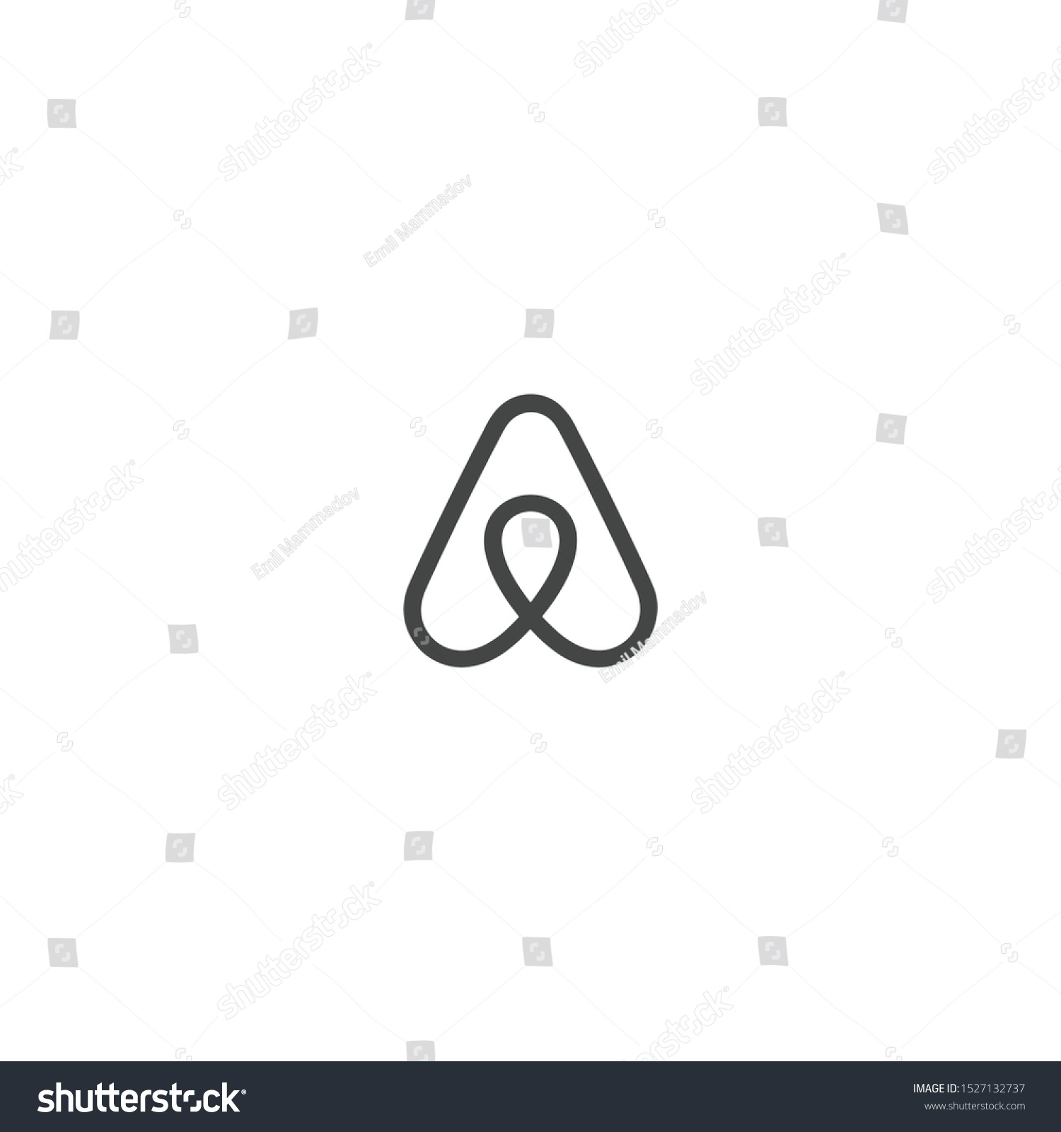 SVG of Airbnb logo design. Airbnb icon isolated on white background. Airbnb original logo. svg
