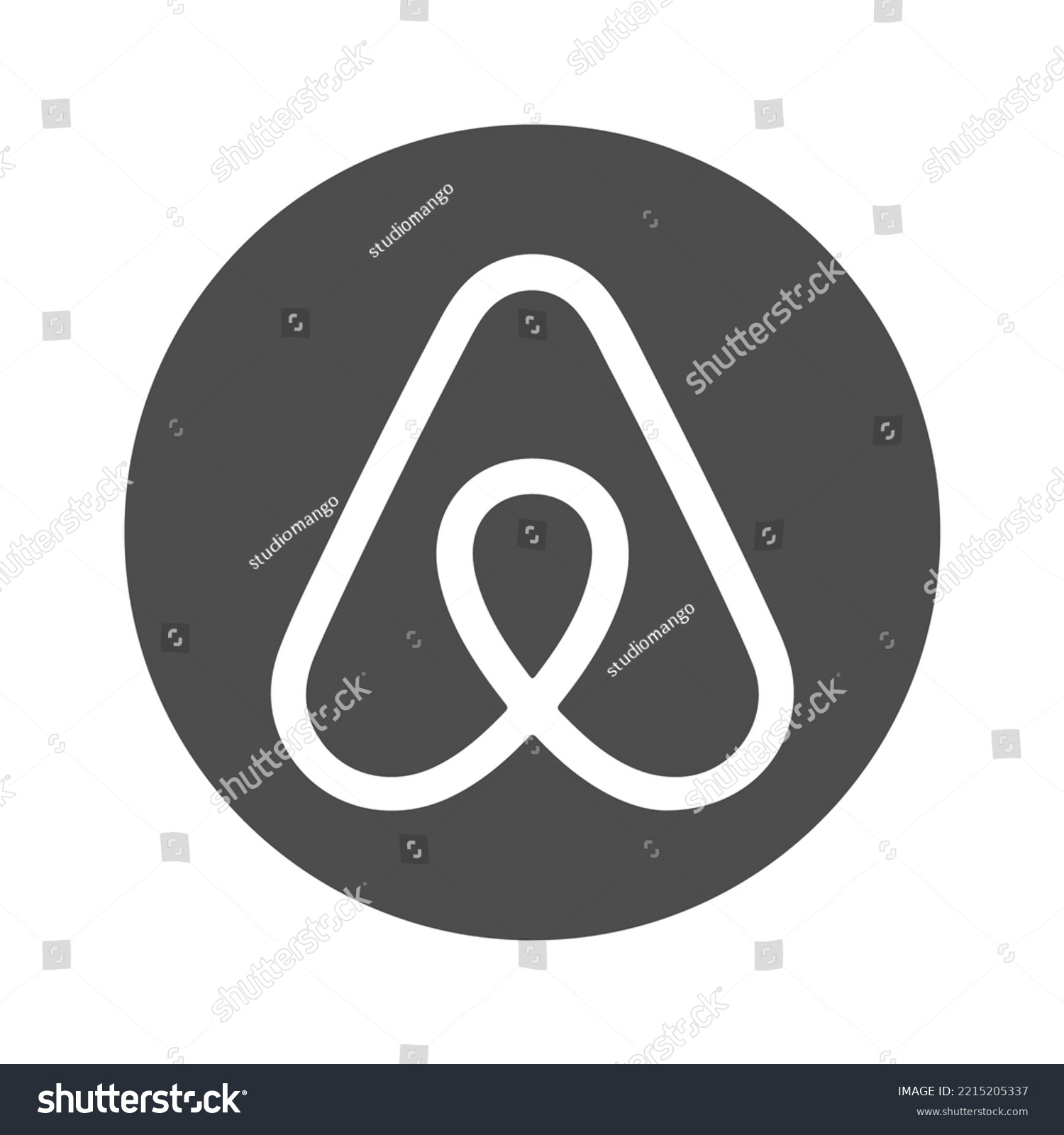 SVG of Airbnb logo symbol icon sign  on a white background. Vector illustration. svg