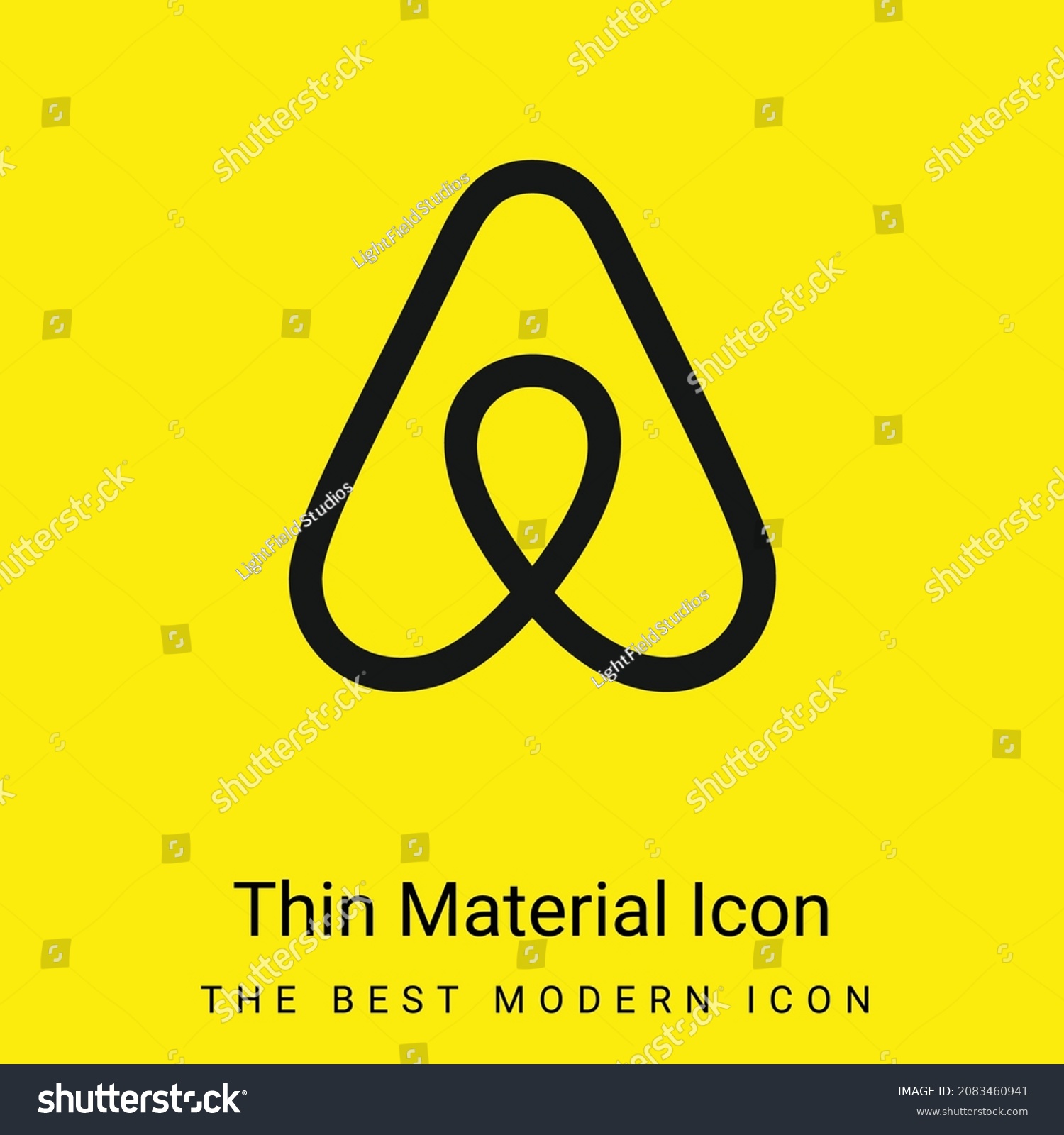 SVG of Airbnb minimal bright yellow material icon svg