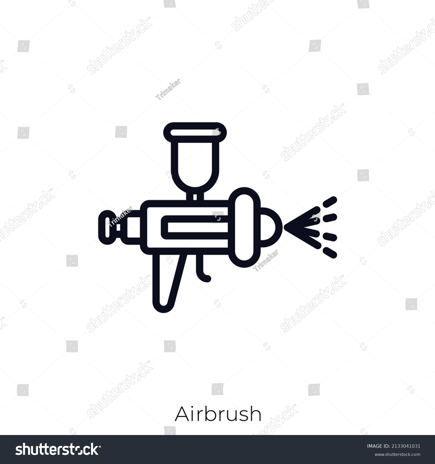 Airbrush Icon Outline Style Icon Design Stock Vector (Royalty Free ...