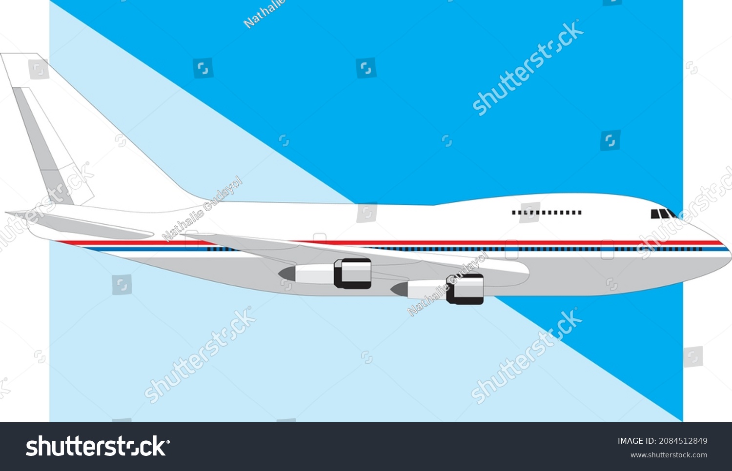 SVG of Aircraft Airplane Jet 747 Vehicle Transportation Travel Vector Isolated svg