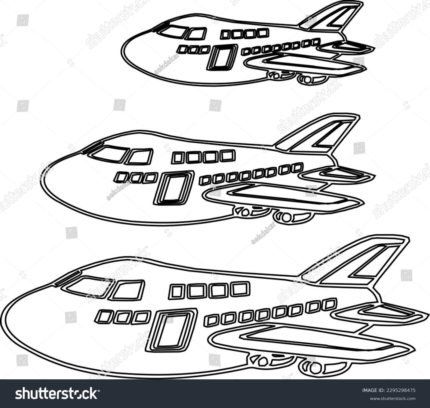 SVG of Aircraft Boeing 747 Vector isolated on white background svg