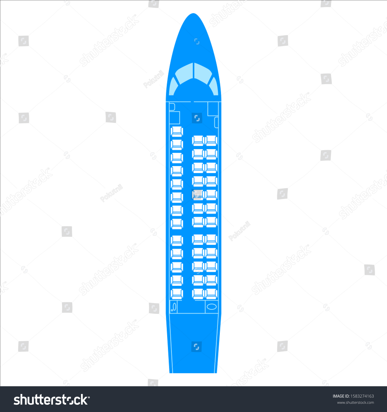 Aircraft Types Pax Passengers Seat Chair Stock Vector (Royalty Free ...