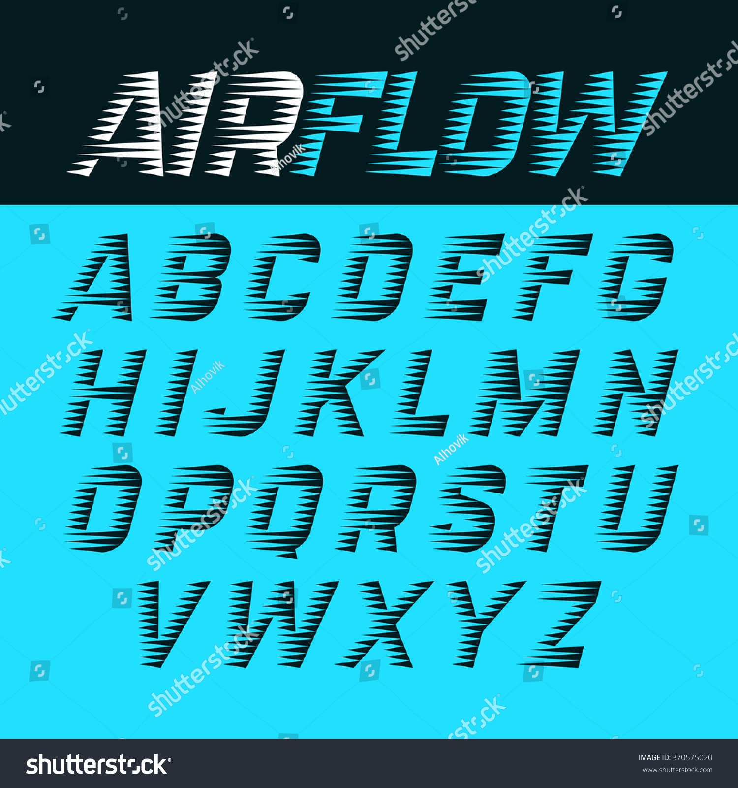 SVG of Airflow alphabet vector illustration svg