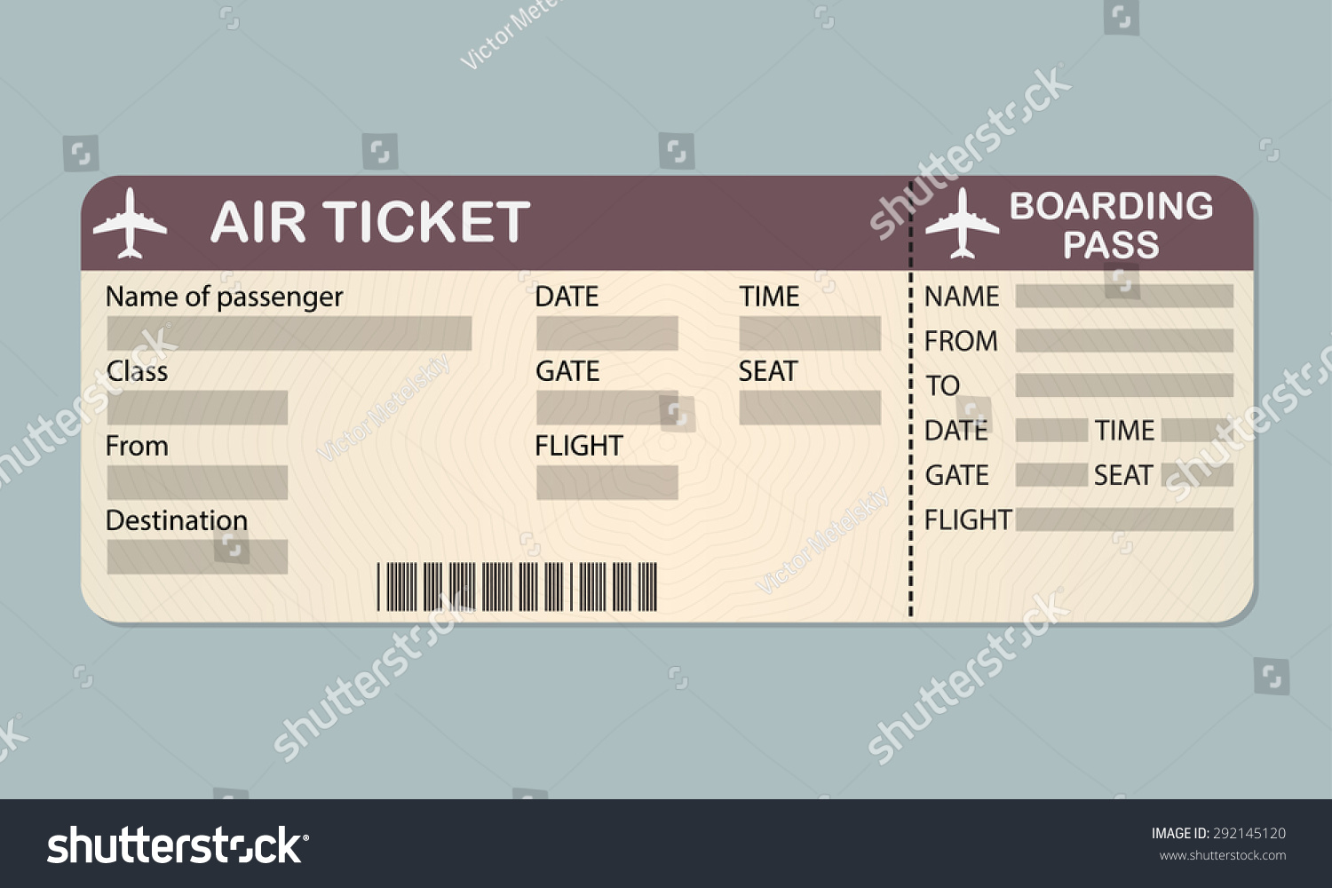 Blank Plane Ticket Template FREE DOWNLOAD Freemium Templates