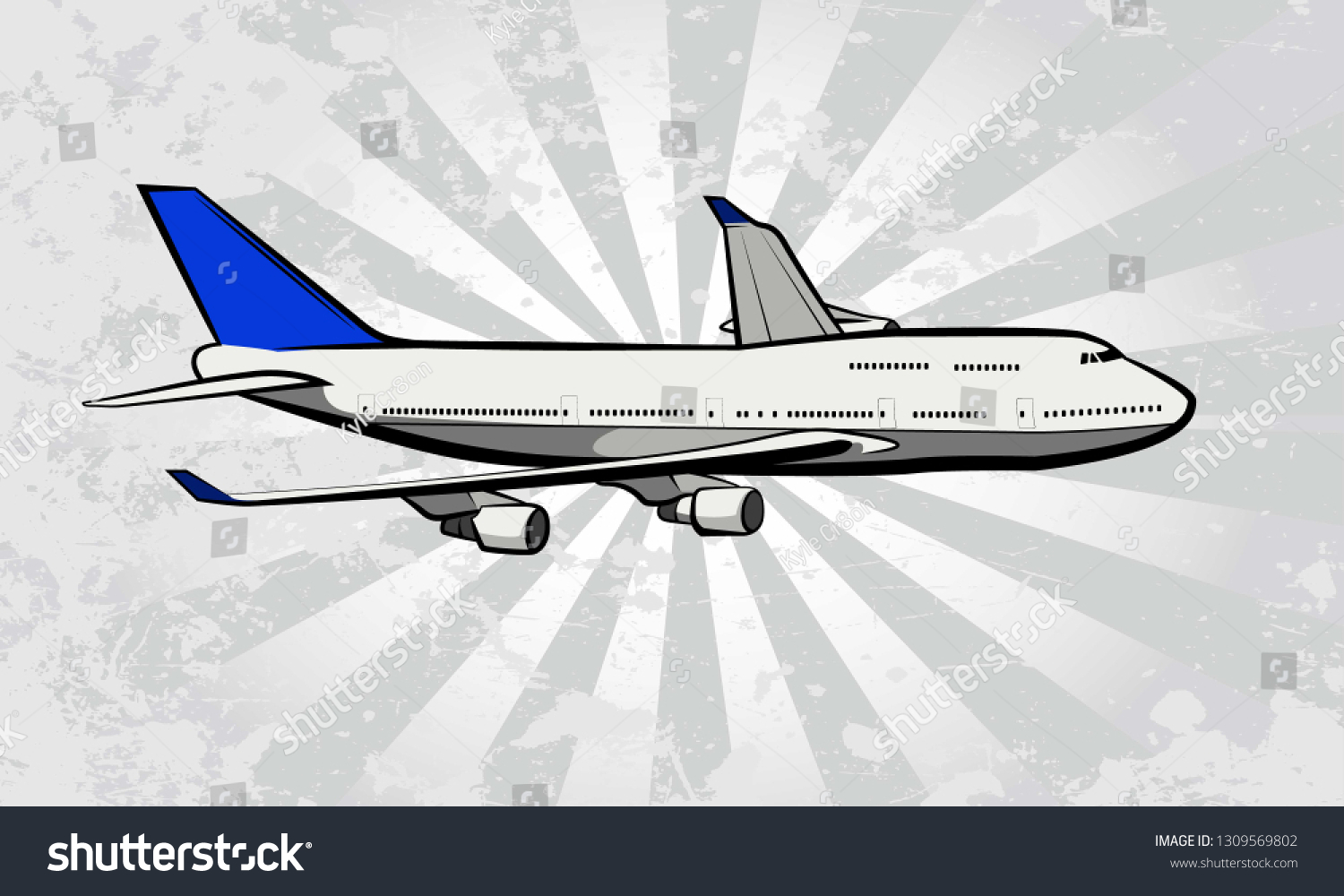 SVG of Airline Passenger Jet Vector Illustration svg
