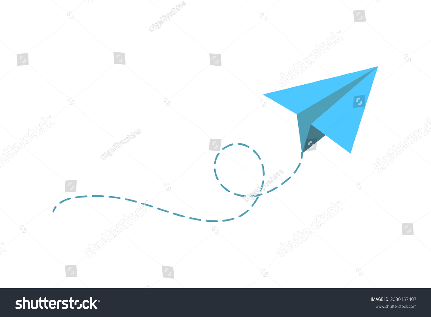 Airplane Route Dotted Line Shape Travel Stock Vector (Royalty Free ...