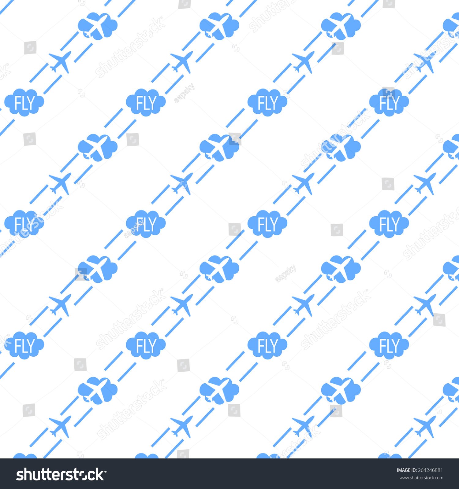 SVG of Airplane sky cloud flight fly journey background pattern svg