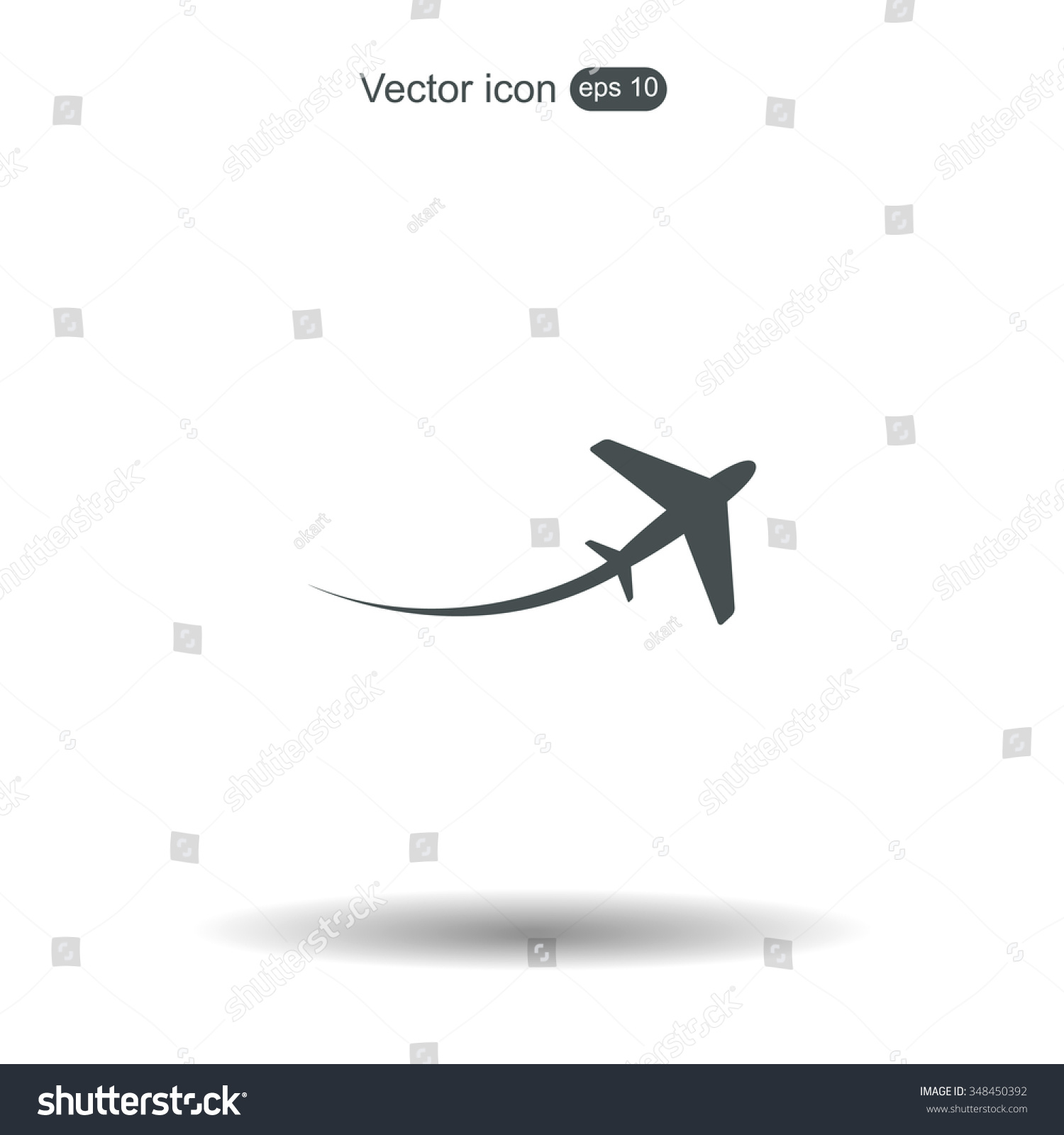 Airplane Symbol Stock Vector 348450392 - Shutterstock