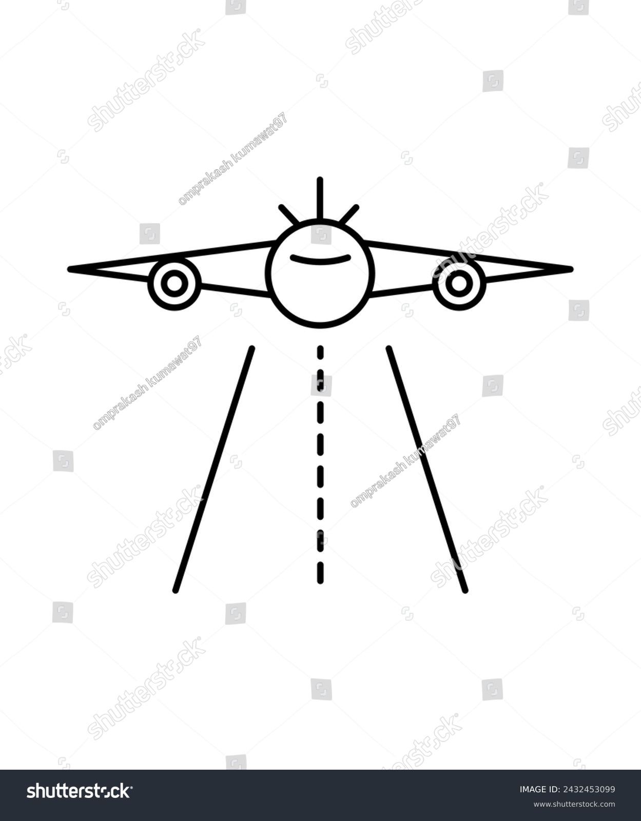 SVG of airplane tack off icon, vector best line icon. svg