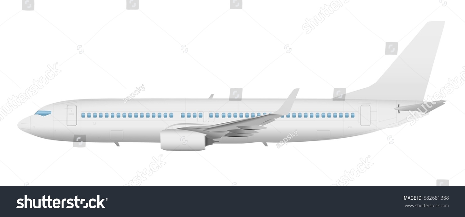 SVG of Airplane template vector side view on a white background svg