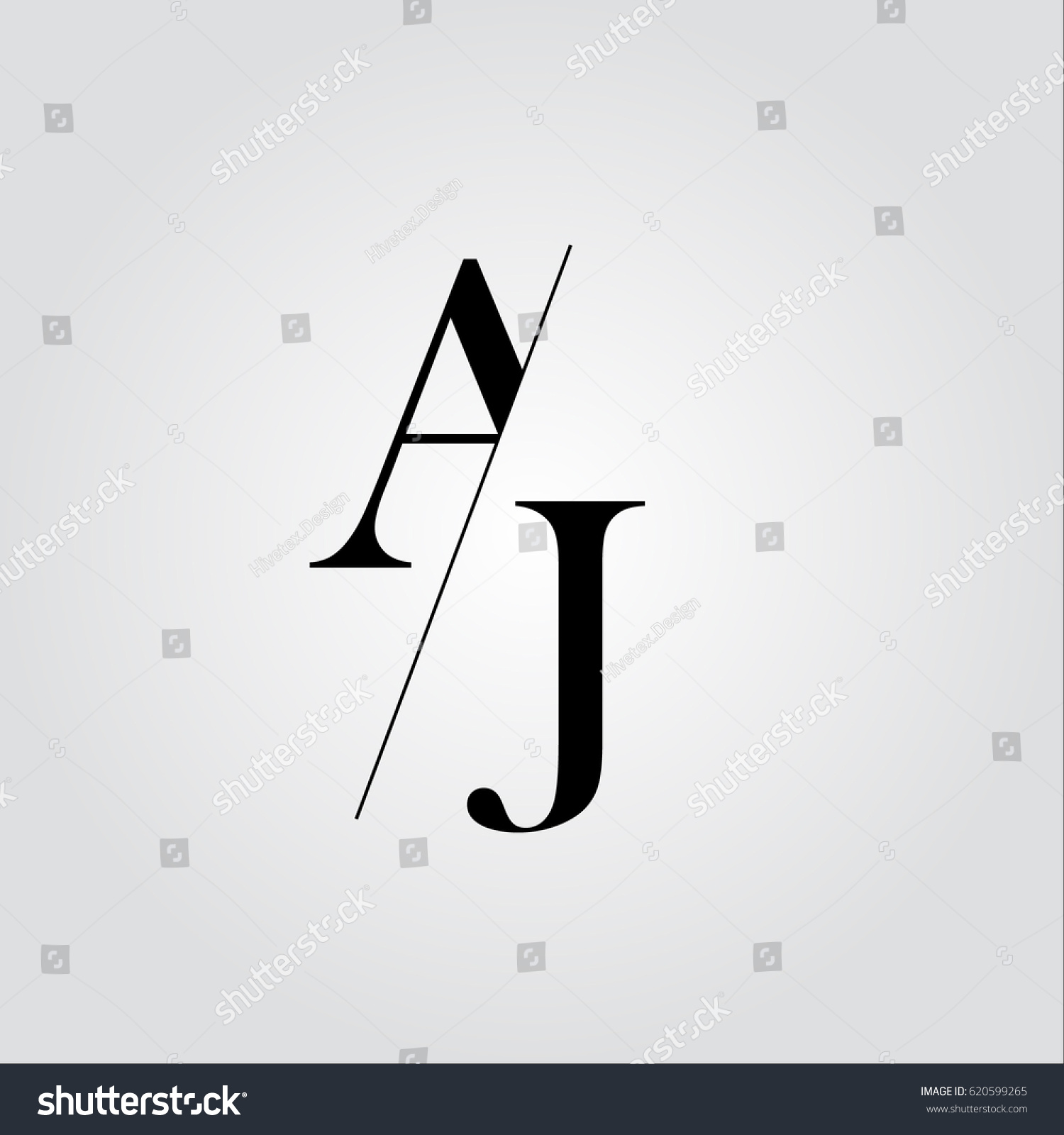 Aj Logo Stock Vector Royalty Free