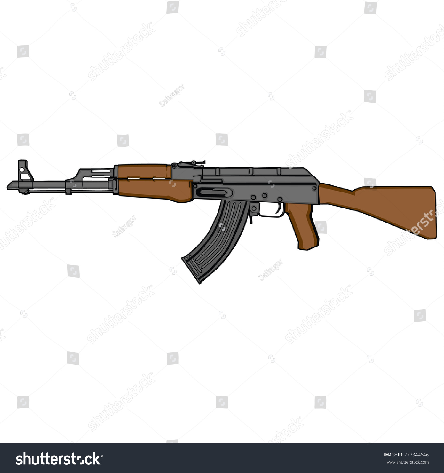ak 47 complex silhouette painted ez canvas