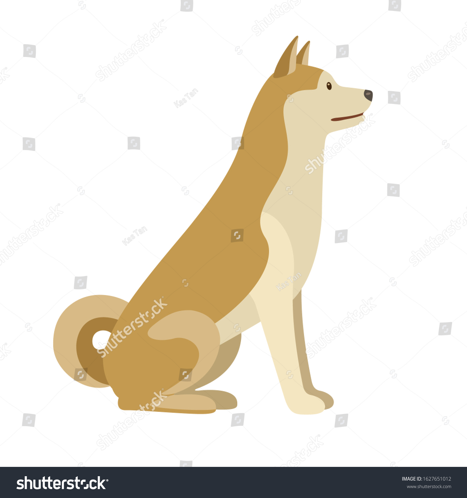 Featured image of post Cartoon Dog Sitting Side View Cute chow chow dog sitting with love speech bubble